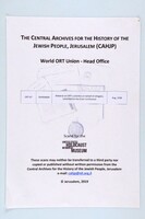 Material on ORT's activities on behalf of refugees, submitted to the Evian Conference.