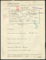 Applicant: Karpel, Moritz; born 5.3.1897 in Zenica (Bosnia and Herzegovina); married.