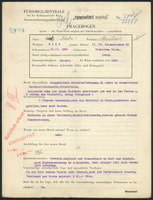 Applicant: Katz, Anita; born 15.2.1920 in Stanislau; single.