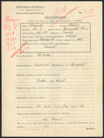 Applicant: Grünwald, Malkiel; born 12.9.1882 in Sopron (Hungary); married.