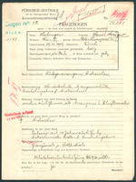 Applicant: Hechinger, Hans; born 29.10.1909 in Zurich (Switzerland); single.