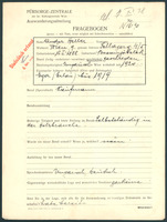 Applicant: Heller, Andor; born 15.1.1888 in Besenyötelek; divorced.