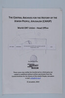 Reports sent by the ORT Delegation to America.