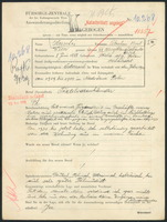 Applicant: Herschei, Abraham Berl; born 8.6.1885 in Skala A/Z. ; married.