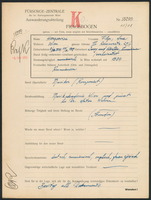Applicant: Herscovici, Ana; born 20.10.1909 in Hârlău (Romania); married.