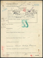 Applicant: Herzig, Uschylem Zelman; born 23.8.1889 in Gorlice (Poland); married.