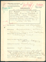 Applicant: Huppert, Hubert; born 16.3.1911 in Dusseldorf (Germany); single.