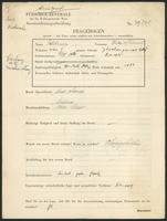 Applicant: Schlosser, Perla; born 19.4.1907 in Rzeszów (Poland); single.