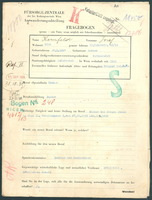 Applicant: Kornfeld, Josef; born 27.1.1887 in Zossen; married.