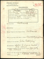 Applicant: Kostiner, Emil; born 5.2.1892 in Radautz (Romania); married.