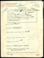 Applicant: Krässel, Moses Martin; born 9.2.1885 in Sadowa; married.