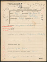 Applicant: Lederer, Walter; born 27.6.1886 in Třebíč (Czech Republic); married.