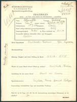 Applicant: Schindler, Gerhard; born 11.3.1919 in Berlin; single.