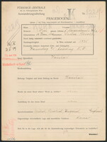 Applicant: Kohn, Karoline Sara; born 10.6.1886 in Senica (Slovakia); widowed.