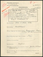 Applicant: Koko, Kamilla; born 17.8.1893 in Vienna (Austria); widowed.