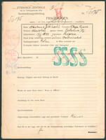 Applicant: Neuhuns, Chaja Cywie; born 17.1.1899 in Rosprza; married.