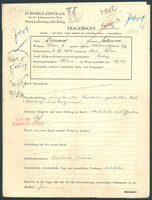Applicant: Niemand, Salomon; born 2.12.1911 in Belz; single.