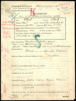 Applicant: Nagel, Moritz; born 21.5.1884 in Trnava (Slovakia); married.