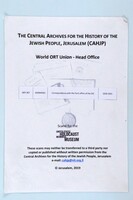 Correspondence with the Paris office of the JDC.