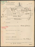 Applicant: Schottenfeld, Johanna; born 31.1.1909 in Aschaffenburg; single.