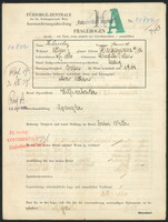 Applicant: Schreiber, Monek; born 4.6.1906 in Horodok (Lʹvivsʹka oblastʹ, Ukraine); single.