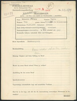 Applicant: Schreier, Regine; born 24.4.1895 in Litauen; widowed.