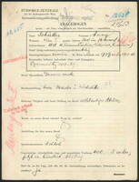 Applicant: Schuller, Anny; born 10.1.1897 in Cudin (Ukraine); single.