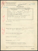 Applicant: Schymel, David; born 19.11.1893 in Dynow (Poland); married.