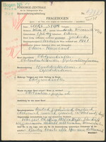 Applicant: Stam, Georg; born 1.7.1908 in Odesa (Ukraine); divorced.