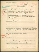 Applicant: Sigall, Riven; born 29.1.1892 in Hladki (Ukraine); married.