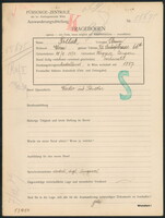 Applicant: Pollak, Armin; born 4.9.1879 in Högyész (Hungary); married.