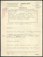 Applicant: Prostak, Leiser Jakob; born 13.11.1892 in Zabie (Ukraine); married.