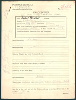 Applicant: Reischer, Ruchel; born 18.8.1868 in Botosani (Romania); widowed.