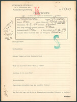 Applicant: Simonson, Chinda; born 17.3.1904 in Warschau (Poland); widowed.