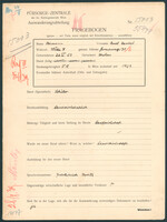 Applicant: Reismann, Ernst Israel; born 26.5.1923 in Český Těšín (Czech Republic); single.