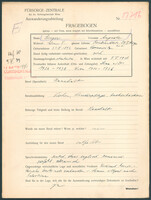 Applicant: Singer, Auguste; born 31.10.1892 in Chernivt︠s︡i (Ukraine); married.
