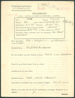 Applicant: Rotter, Samuel; born 24.4.1897 in Sporysz (Żywiec, Poland); married.