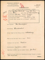 Applicant: Roubiček, Olga Sara; born 16.9.1897 in Znojmo (Czech Republic); divorced.