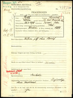 Applicant: Roth, Samuel; born 26.3.1874 in Tanow; married.
