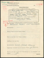 Applicant: Ringel, Nissen; born 20.11.1882 in Bircza (Poland); no status registered.