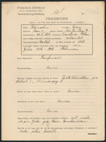 Applicant: Robinsohn, Eisig; born 23.10.1873 in Grozdziec; married.
