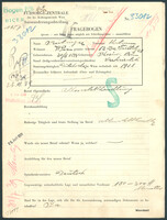 Applicant: Rubinger, Kalman; born 20.6.1894 in Kosów; married.