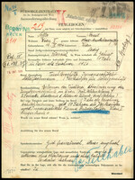 Applicant: Soffer, Ernst; born 19.9.1904 in Vienna (Austria); single.