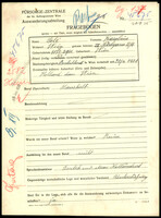 Applicant: Salé, Karoline; born 20.11.1875 in Vienna (Austria); widowed.
