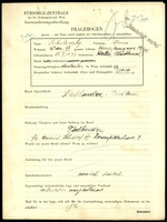 Applicant: Sokolowsky, Moses; born 15.5.1877 in Balta (Ukraine); married.