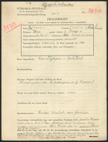 Applicant: Rosen, Sophie; born 20.5.1894 in Bălți (Moldova) married.