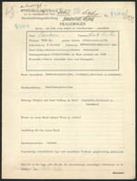 Applicant: Pauker, Leib Lister; born 5.10.1901 in Nowosulitza (Ukraine); married.