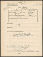 Applicant: Pekarnik, Alexander Osias; born 27.8.1882 in Warsaw (Poland); single.