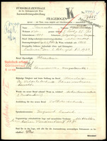 Applicant: Saueracker, Anna; born 1900 in Salgótarján (Hungary); married.
