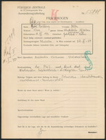 Applicant: Perlberg, Alta; born 18.12.1911 in Jedwabne (Poland); married.